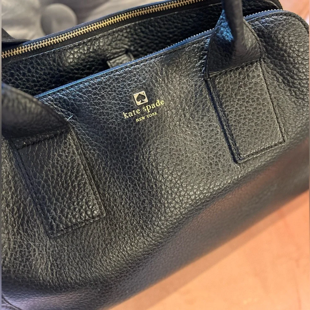 kate spade Black Pebbled Leather Satchel - Picture 4 of 8